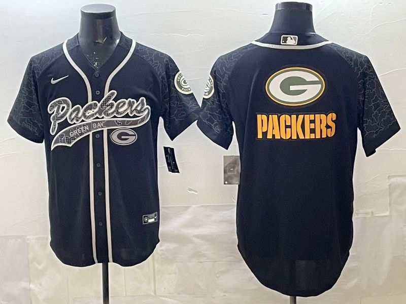 Men 2025 Green Bay Packers Blank Black Joint Name Nike Limited NFL Jersey style 003